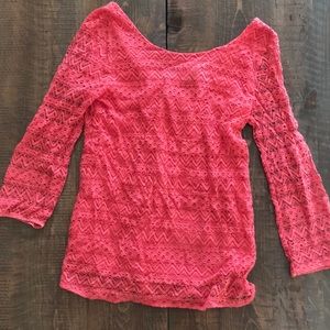 Coral Lace Long Sleeve